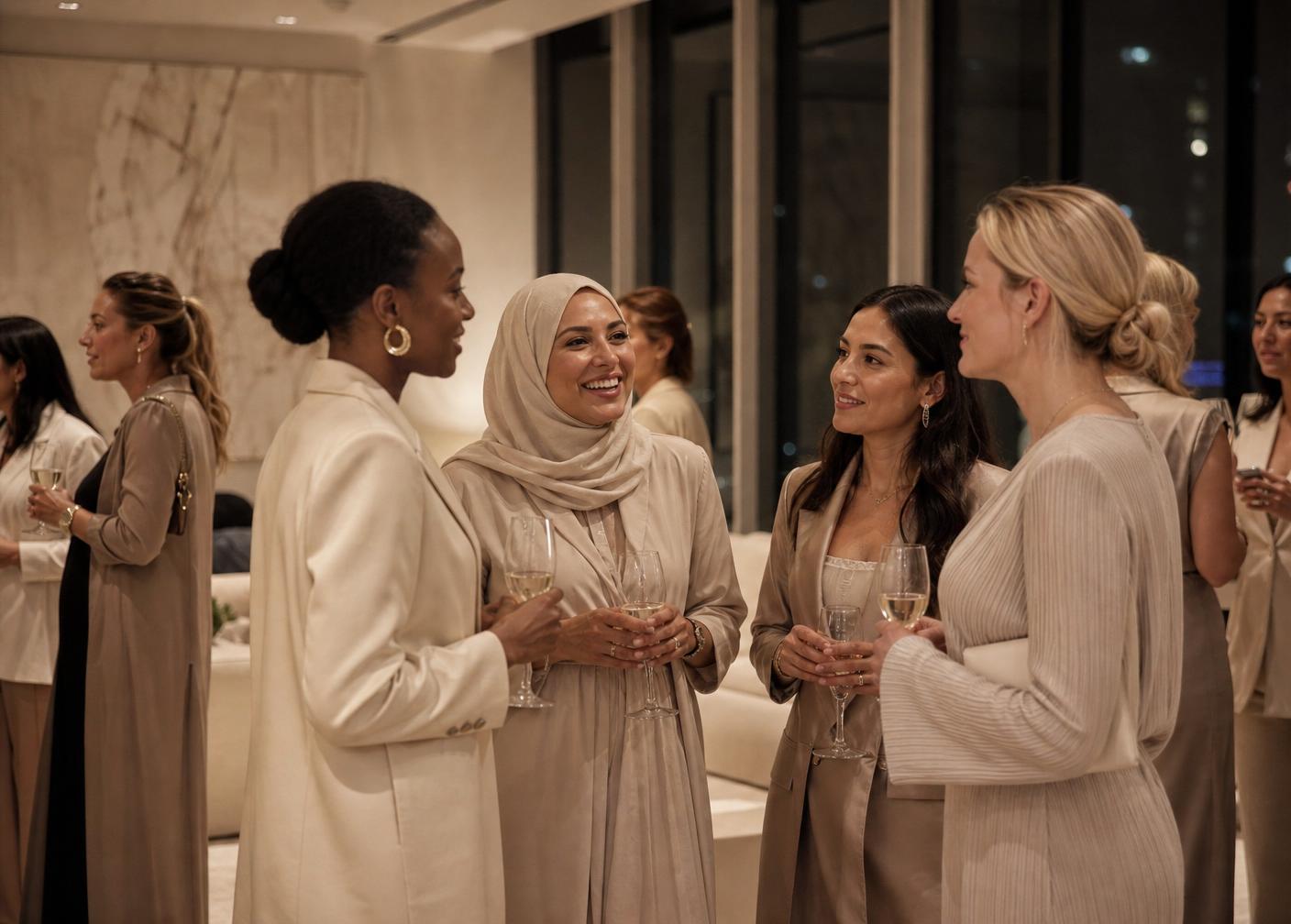 Women at a networking event